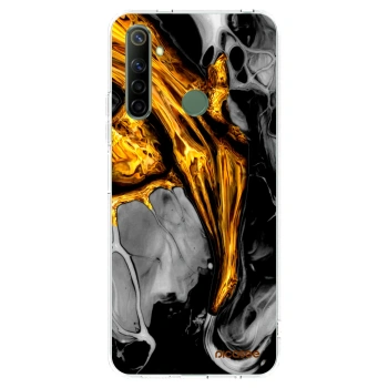 Picasee Realme 6i Hülle - Transparentes Silikon - Black Gold