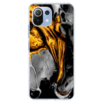Picasee Xiaomi Mi 11 Lite Hülle - Transparentes Silikon - Black Gold