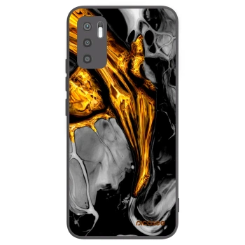 Picasee Xiaomi Redmi Note 10 5G Hülle - Schwarzes Silikon - Black Gold