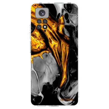 Picasee Xiaomi Redmi Note 11S 4G Hülle - Transparentes Silikon - Black Gold