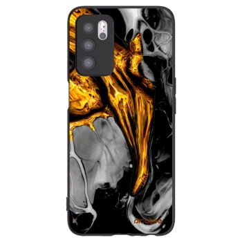 Picasee OPPO A16s Hülle - Schwarzes Silikon - Black Gold