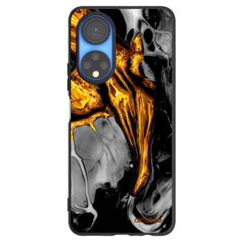 Picasee Honor X7 Hülle - Schwarzes Silikon - Black Gold