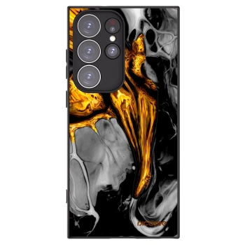Picasee Samsung Galaxy S23 Ultra 5G Hülle - Schwarzes Silikon - Black Gold