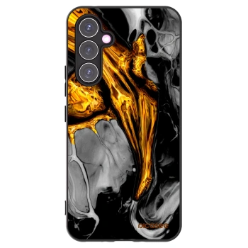 Picasee Samsung Galaxy A54 5G A546B Hülle - Schwarzes Silikon - Black Gold
