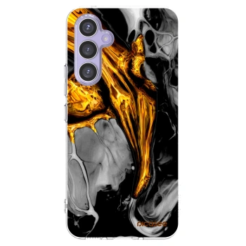 Picasee Samsung Galaxy A54 5G A546B Hülle - Transparentes Silikon - Black Gold