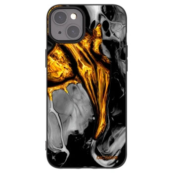 Picasee Apple iPhone 15 Plus Hülle - Schwarzes Silikon - Black Gold