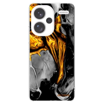 Picasee Xiaomi Redmi Note 13 Pro+ 5G Hülle - Transparentes Silikon - Black Gold