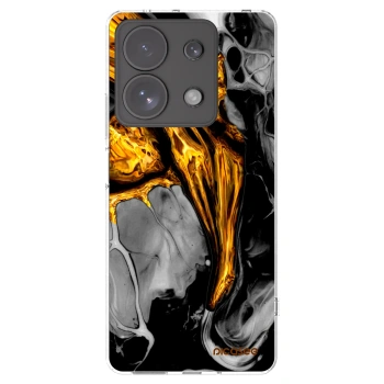 Picasee Xiaomi Redmi Note 13 Pro 4G Hülle - Transparentes Silikon - Black Gold