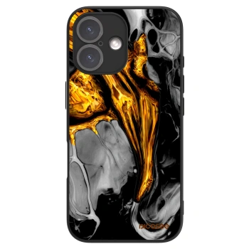 Picasee ULTIMATE CASE MagSafe für Apple iPhone 16 - Black Gold