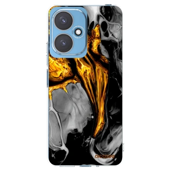 Picasee Xiaomi Redmi 13C 5G Hülle - Transparentes Silikon - Black Gold