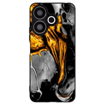 Picasee Xiaomi Redmi 13 4G Hülle - Schwarzes Silikon - Black Gold