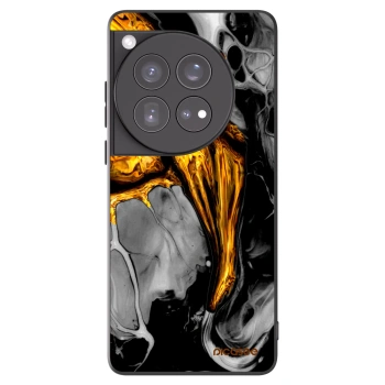 Picasee OnePlus 12 5G Hülle - Schwarzes Silikon - Black Gold