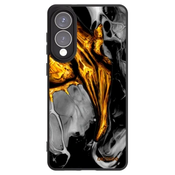 Picasee Samsung Galaxy S25 Edge 5G Hülle - Schwarzes Silikon - Black Gold