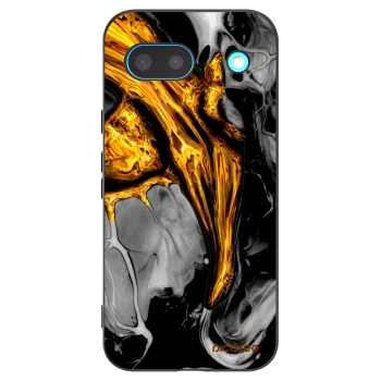 Picasee Google Pixel 8 Hülle - Schwarzes Silikon - Black Gold
