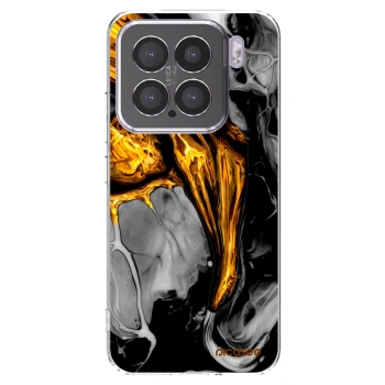 Picasee Xiaomi 15 Hülle - Transparentes Silikon - Black Gold
