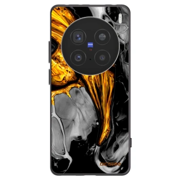Picasee Vivo X200 Pro Hülle - Schwarzes Silikon - Black Gold