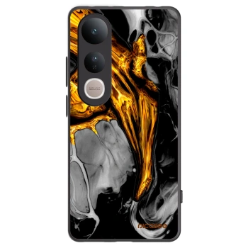 Picasee Vivo V50 Lite 5G Hülle - Schwarzes Silikon - Black Gold