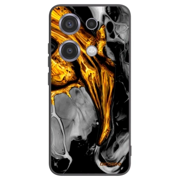 Picasee Xiaomi Redmi Note 14S Hülle - Schwarzes Silikon - Black Gold