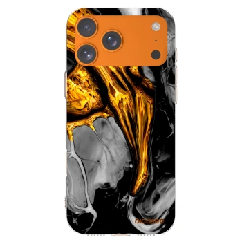 Picasee Apple iPhone 17 Pro Max Hülle - Transparentes Silikon - Black Gold