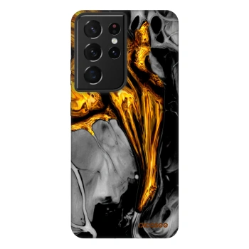Picasee Fashion Case für Samsung Galaxy S21 Ultra 5G G998B - Black Gold