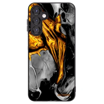 Picasee Samsung Galaxy A16 4G Hülle - Schwarzes Silikon - Black Gold