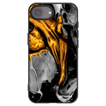 Picasee Apple iPhone 17e Hülle - Schwarzes Silikon - Black Gold