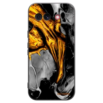 Picasee Google Pixel 10a Hülle - Schwarzes Silikon - Black Gold