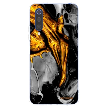 Picasee Xiaomi Mi 9 SE Hülle - Transparentes Silikon - Black Gold