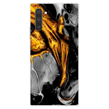 Picasee Samsung Galaxy Note 10 N970F Hülle - Transparentes Silikon - Black Gold