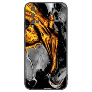 Picasee Huawei Nova 5T Hülle - Schwarzes Silikon - Black Gold