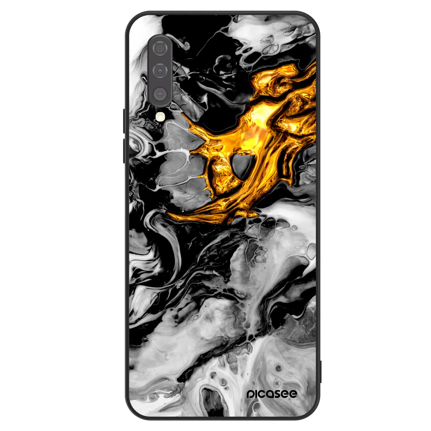 Picasee ULTIMATE CASE für Samsung Galaxy A50 A505F - Black Gold 2