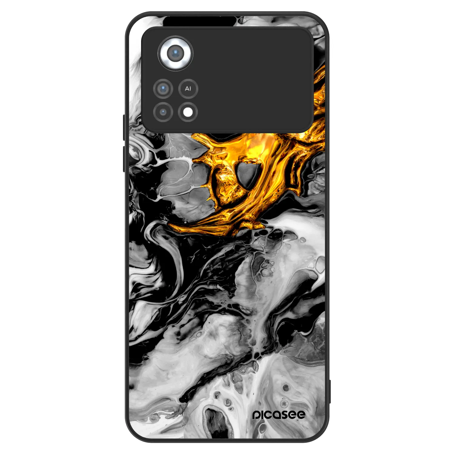 Picasee ULTIMATE CASE für Xiaomi Poco X4 Pro 5G - Black Gold 2