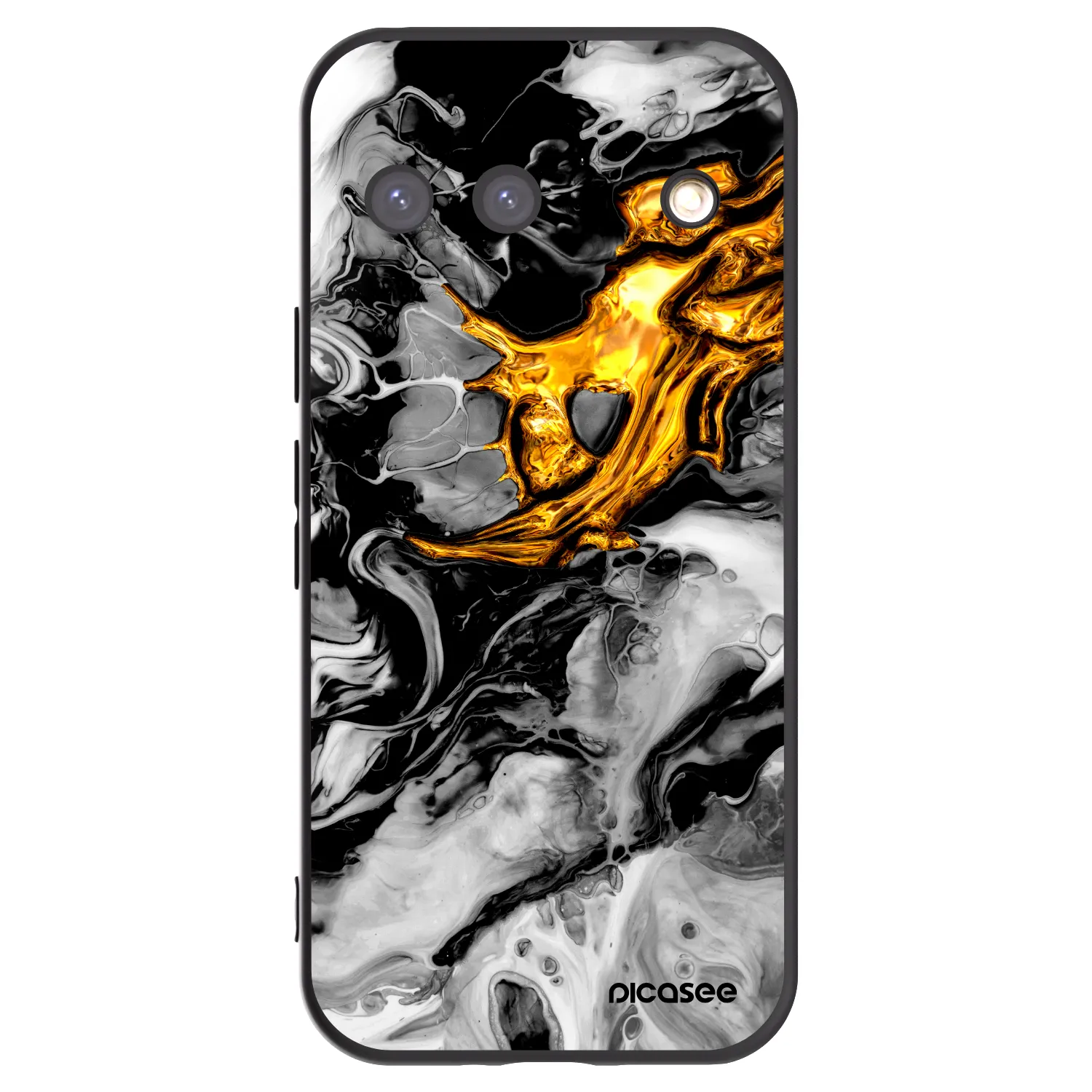 Picasee Google Pixel 9 Hülle - Schwarzes Silikon - Black Gold 2
