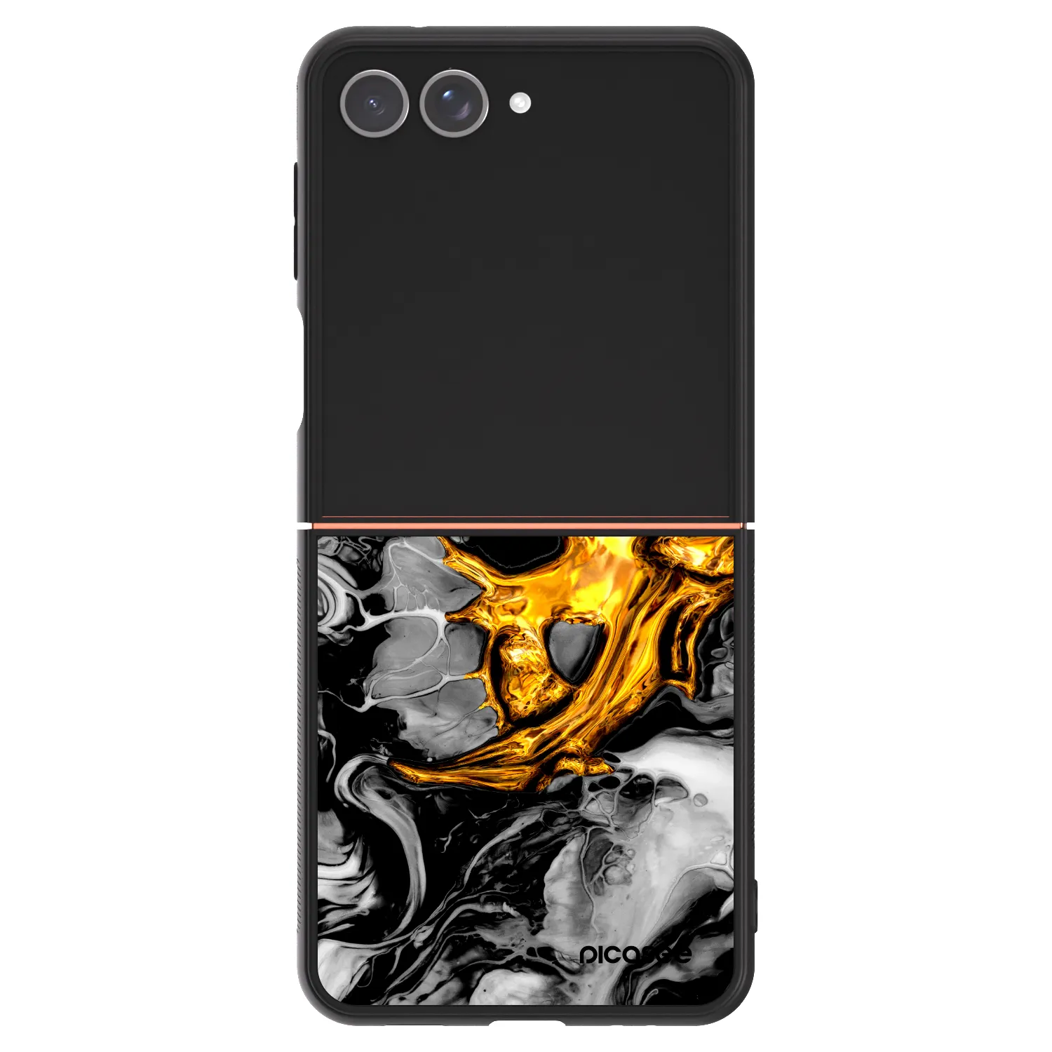 Picasee ULTIMATE CASE für Samsung Galaxy Z Flip7 5G - Black Gold 2
