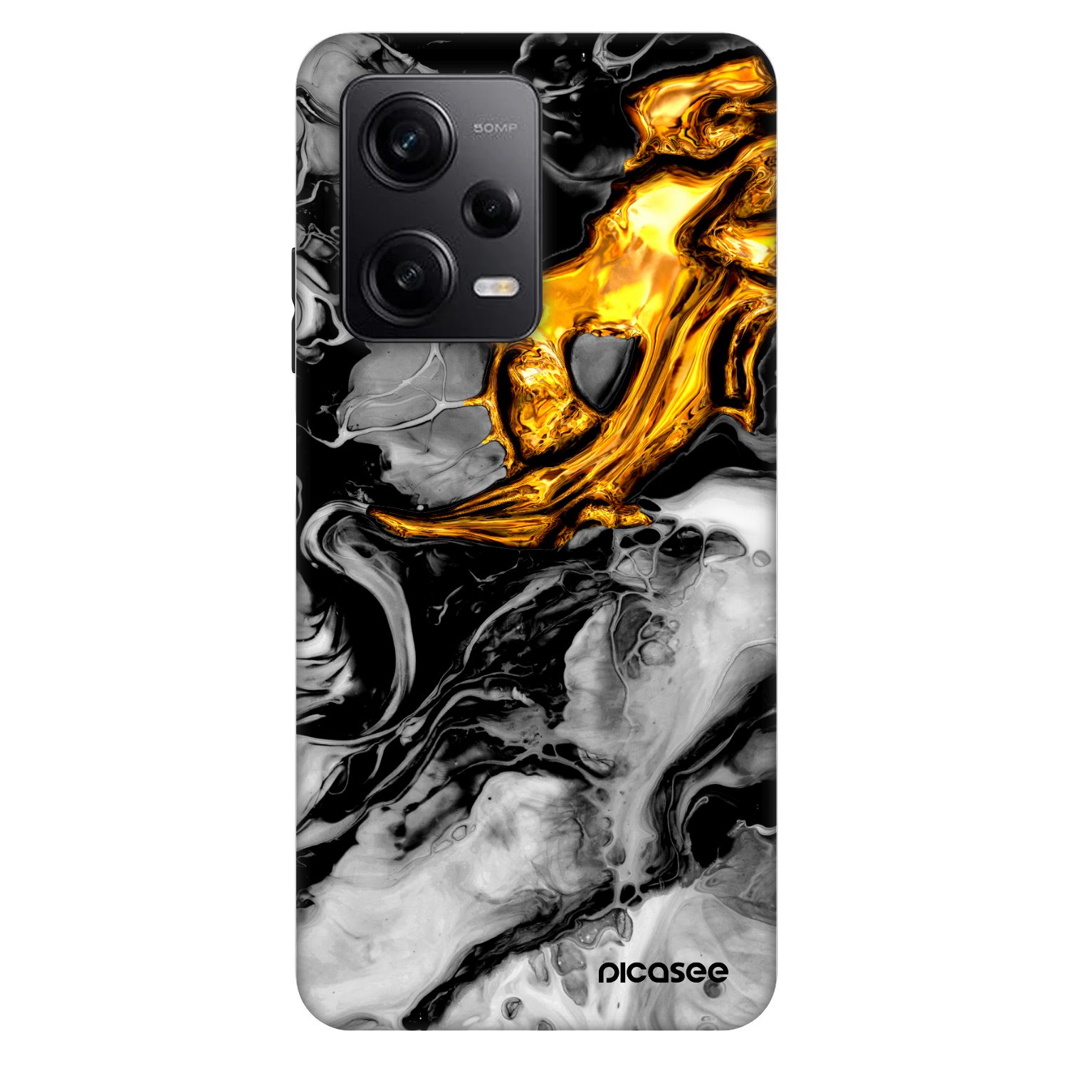 Picasee Fashion Case für Xiaomi Redmi Note 12 Pro+ 5G - Black Gold 2