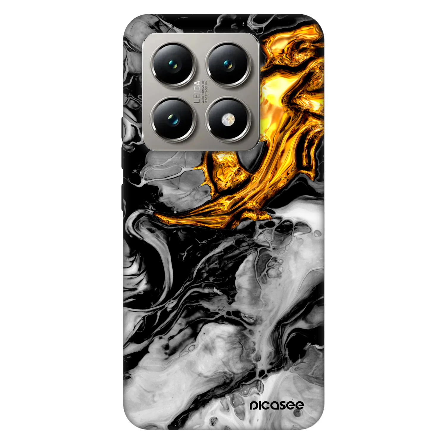 Picasee Fashion Case für Xiaomi 14T Pro - Black Gold 2