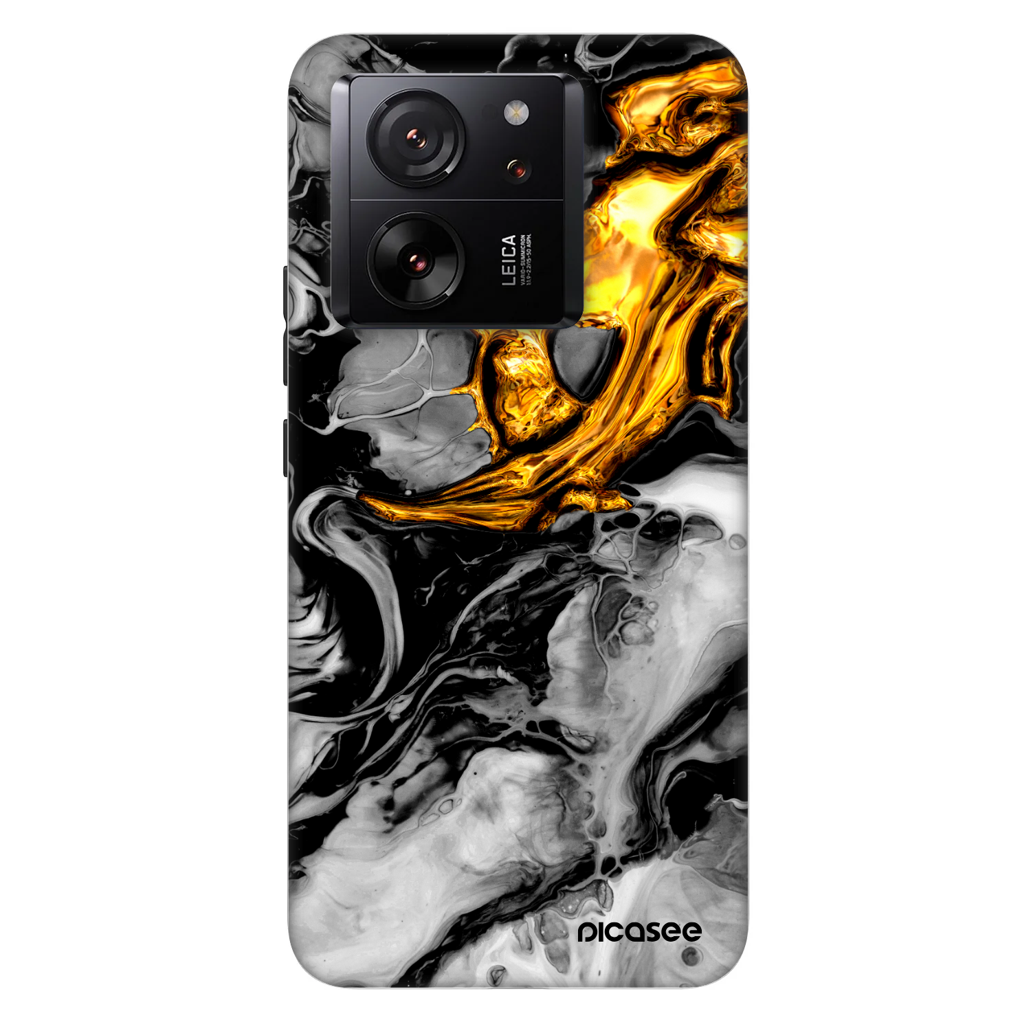 Picasee Fashion Case für Xiaomi 13T Pro - Black Gold 2