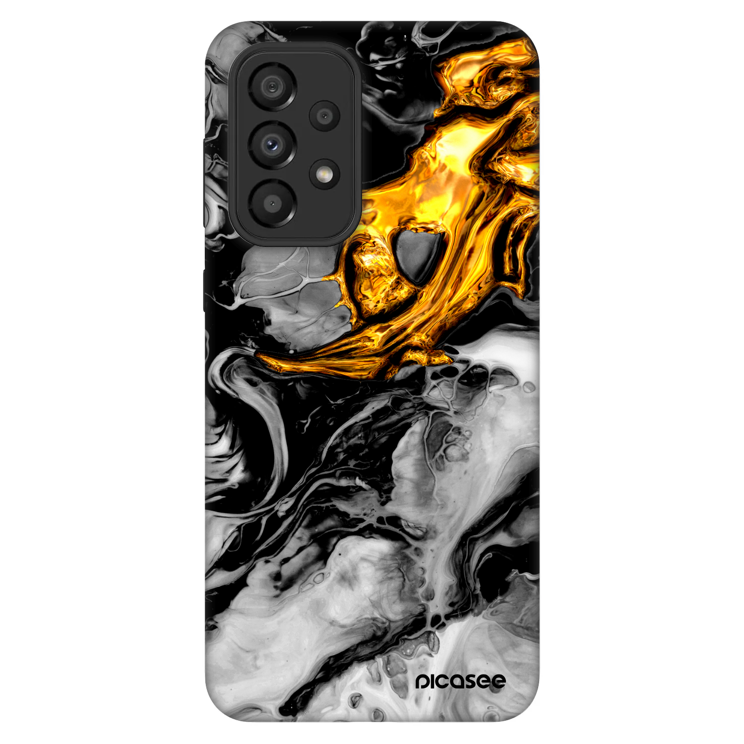 Picasee Fashion Case für Samsung Galaxy A33 5G A336 - Black Gold 2