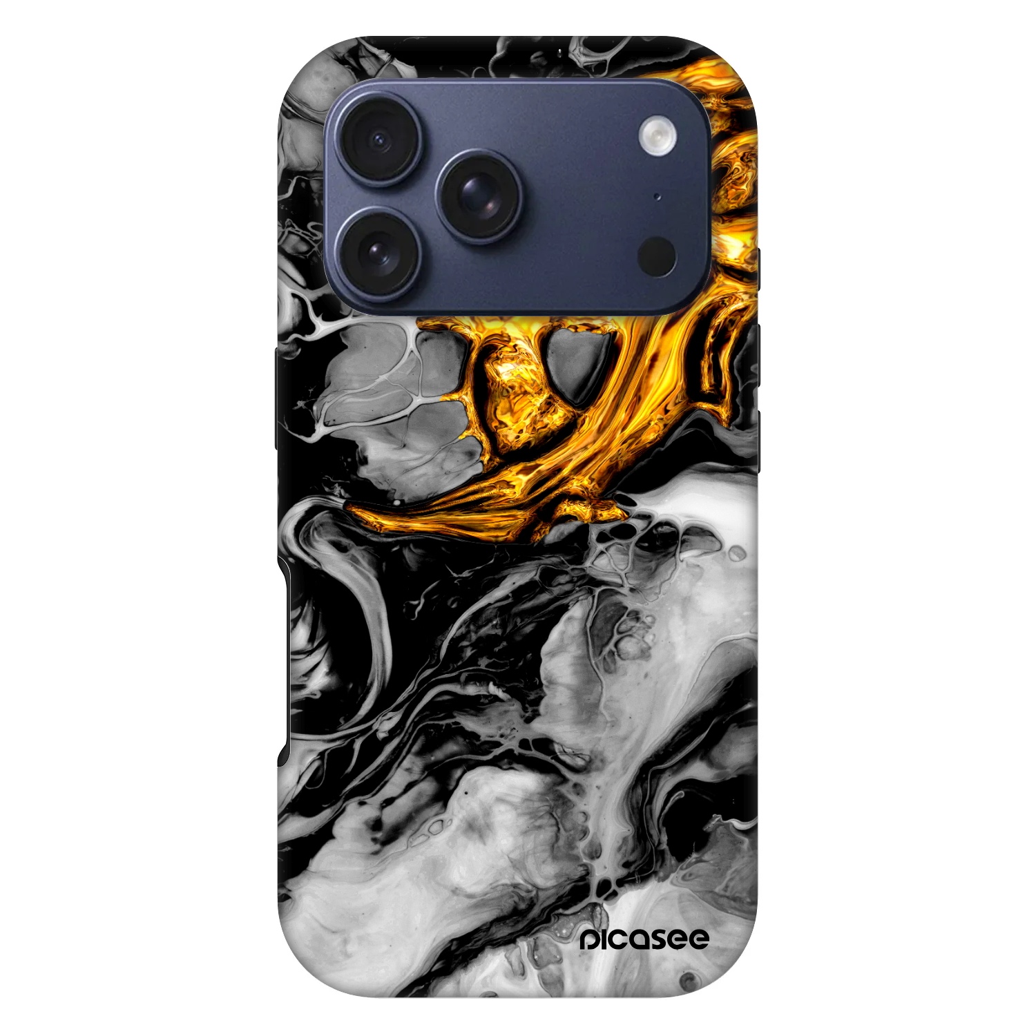 Picasee Fashion Case MagSafe für Apple iPhone 17 Pro - Black Gold 2