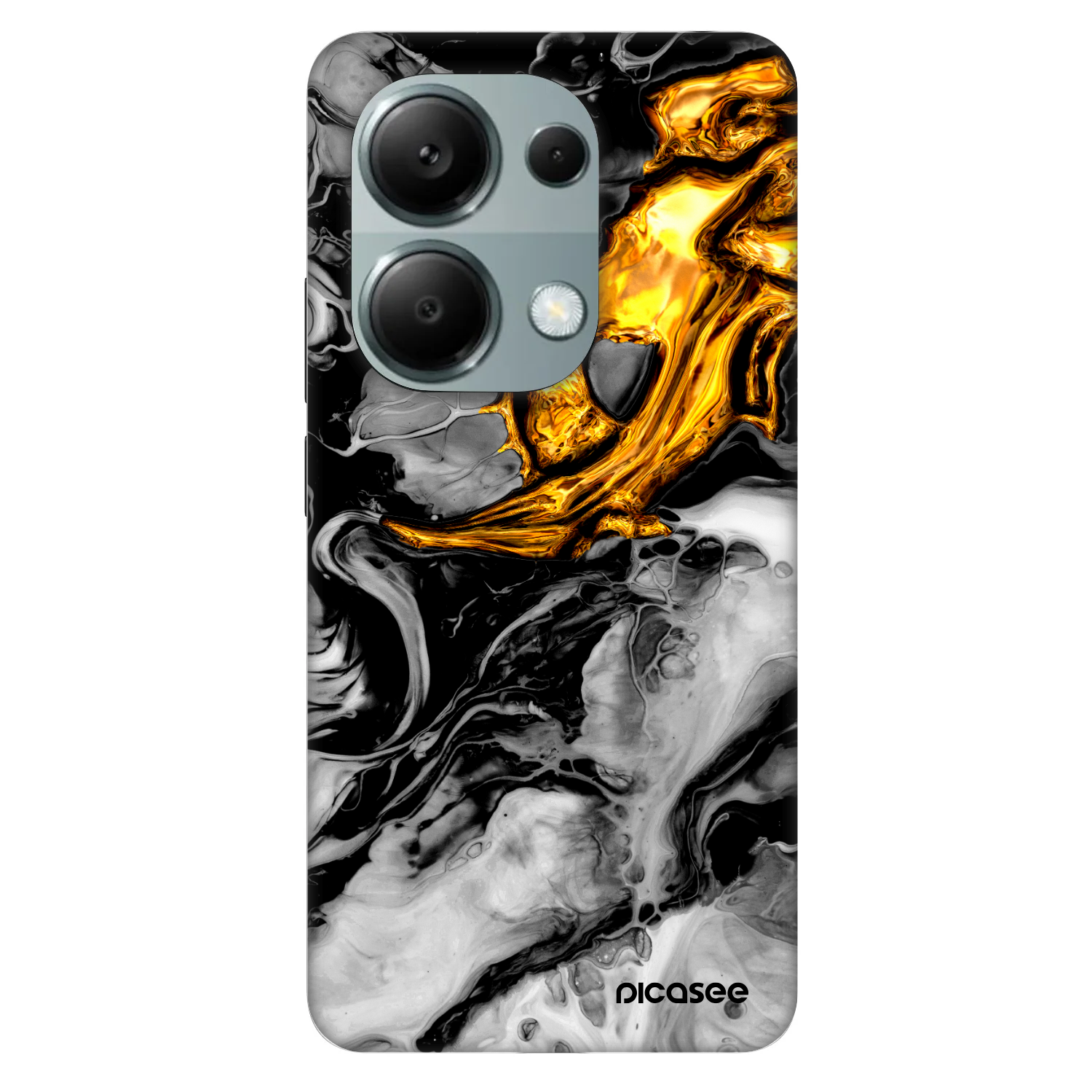 Picasee Fashion Case für Xiaomi Redmi Note 13 Pro 4G - Black Gold 2
