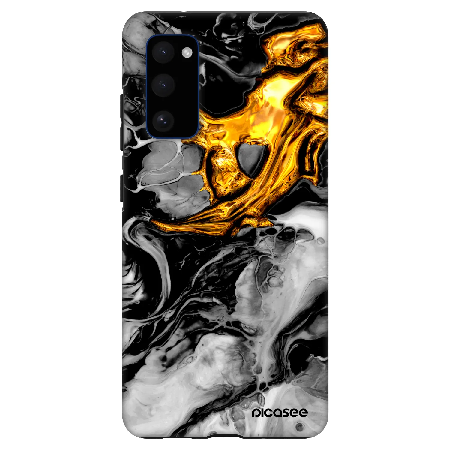 Picasee Fashion Case für Samsung Galaxy S20 FE - Black Gold 2