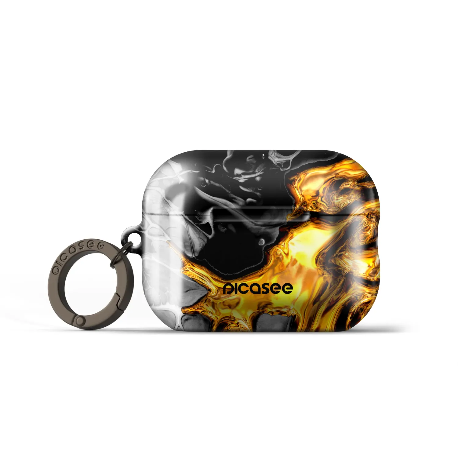 Picasee Obal pro Apple AirPods Pro 2 - Black Gold 2