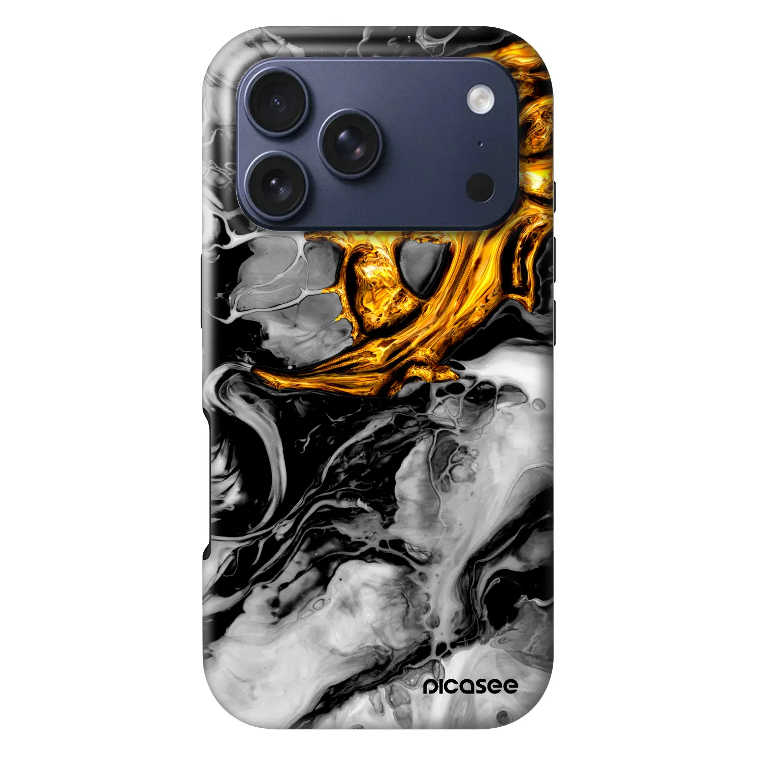 Picasee Fashion Case MagSafe für Apple iPhone 18 Pro - Black Gold 2