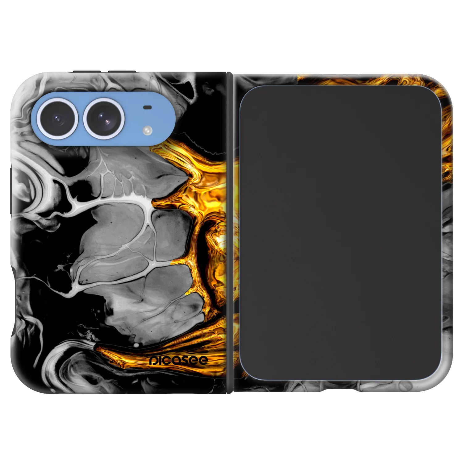 Picasee Fashion Case MagSafe für Apple iPhone Duo - Black Gold 2