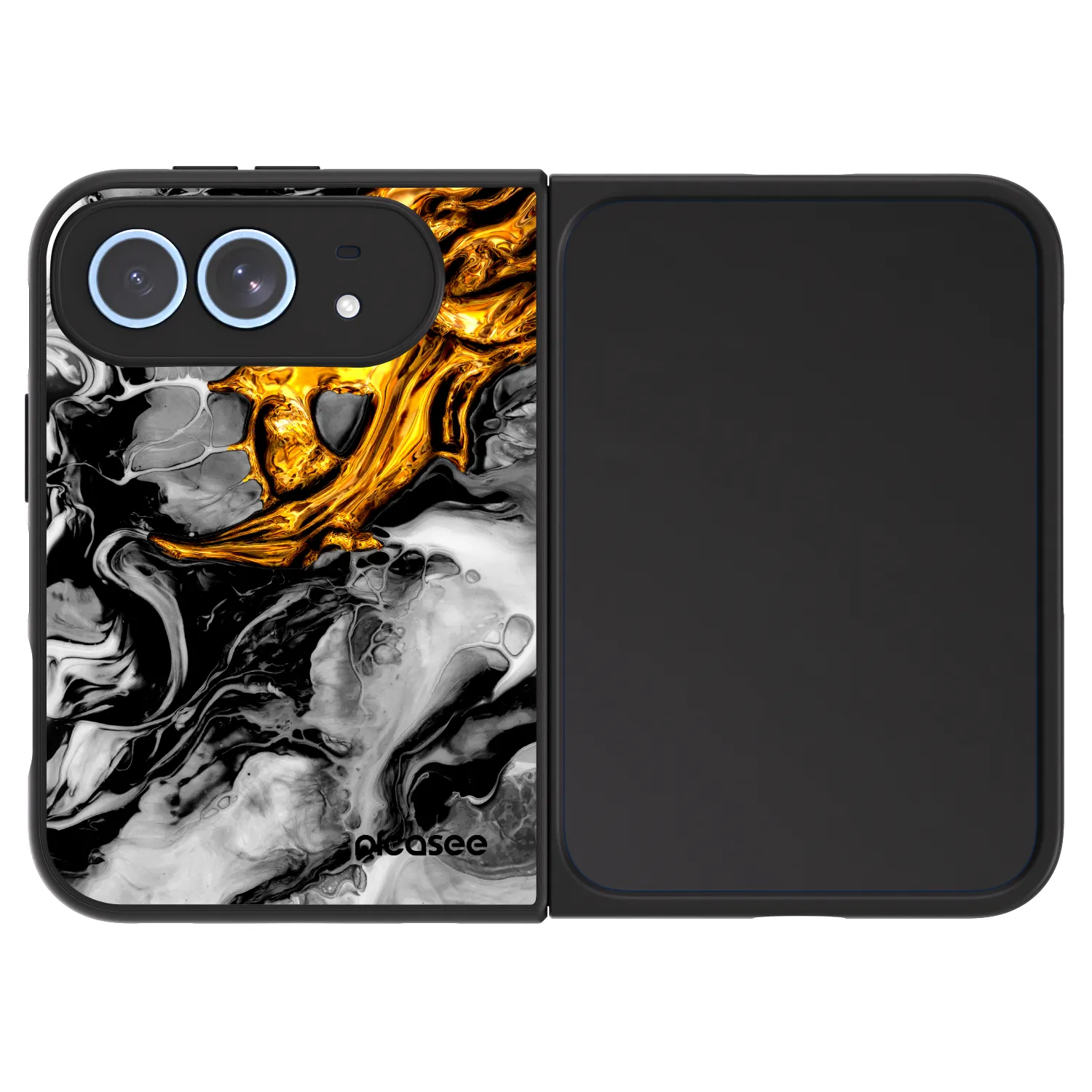 Picasee ULTIMATE CASE MagSafe für Apple iPhone Duo - Black Gold 2