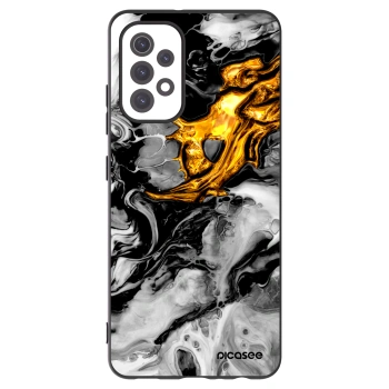 Picasee Samsung Galaxy A32 5G A326B Hülle - Schwarzes Silikon - Black Gold 2