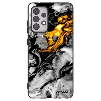 Picasee Samsung Galaxy A52s 5G A528B Hülle - Schwarzes Silikon - Black Gold 2