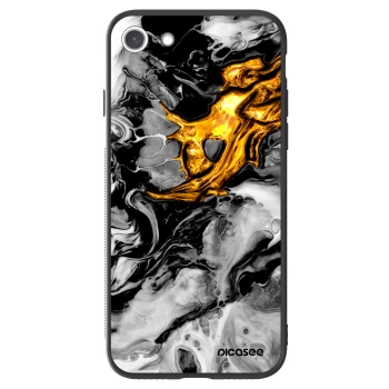 Picasee ULTIMATE CASE für Apple iPhone SE 2022 - Black Gold 2