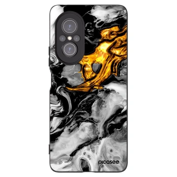 Picasee Huawei Nova 9 SE Hülle - Schwarzes Silikon - Black Gold 2