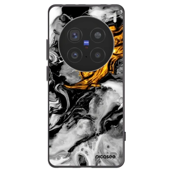 Picasee Vivo X200 Pro Hülle - Schwarzes Silikon - Black Gold 2
